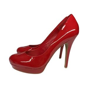 Arturo Chiang Red Kitten Heels 5”